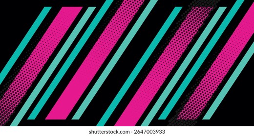 Car sticker wrap banner abstract sporty lines pink blue greenish grunge color combination brush storm thunder modern pattern racing motorsport.