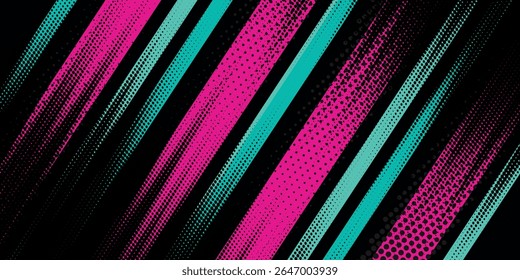 Car sticker wrap banner abstract sporty lines pink blue greenish grunge color combination brush storm thunder modern pattern racing motorsport. eps10.