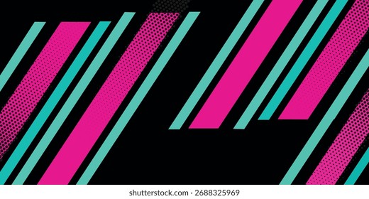 Auto Aufkleber Wrap Banner abstrakt sportliche Linien rosa blau grünlich farbig Grunge Kombination Pinsel Sturm Donner modern