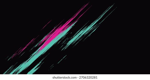 Autoaufkleber Wrap Banner abstrakte sportliche Linien rosa blau grünlich farbig Kombination Pinsel Sturm Donner modernes Muster Rennsport Motorsport.

