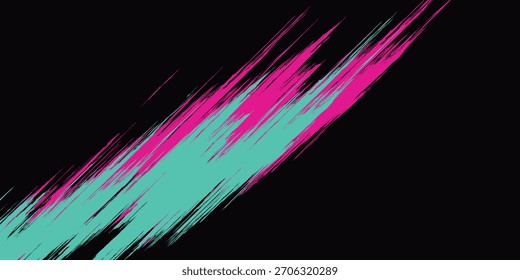 Car sticker wrap banner abstract sporty lines pink blue greenish grunge color combination brush storm thunder modern pattern racing motorsport.

