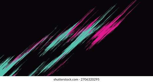 Autoaufkleber Wrap Banner abstrakte sportliche Linien rosa blau grünlich farbig Kombination Pinsel Sturm Donner modernes Muster Rennsport Motorsport.

