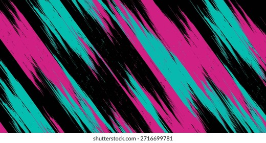 Car sticker wrap banner abstract sporty lines pink blue greenish grunge color combination brush storm thunder modern pattern racing motorsport. eps10.

