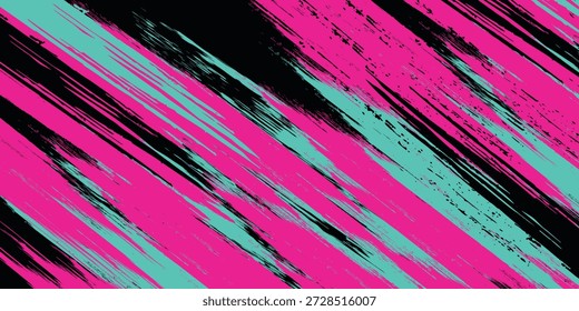 Etiqueta engomada del coche abrigo de Anuncio abstracto líneas deportivas rosa azul verdoso grunge combinación de colores cepillo tormenta trueno moderno