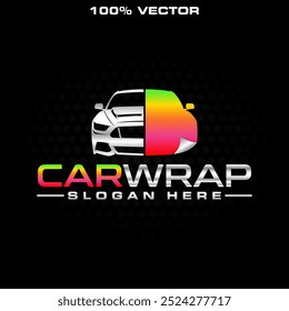 Adesivo de carro Wrap Logo Template vetor de design moderno