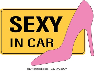 Car stickers prank labels, Funny messages car sticker, vector sign