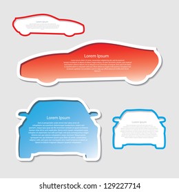 Car Stickers - Vector Illustration