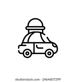car storage outline icon and illustration