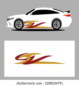 cordón de arte vectorial de rayas de auto. calcomanía de rayas. calcomanía de coche adhesivo