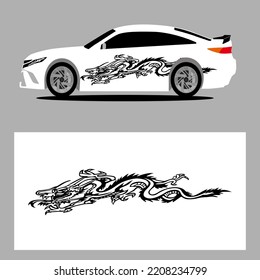Autostreifen, Vektorgrafik decal. Streifen Auto-Decal. Aufkleber