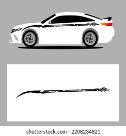 cordón de arte vectorial de rayas de auto. calcomanía de rayas. calcomanía de coche adhesivo