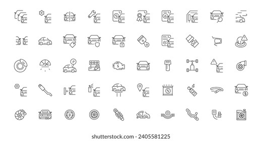 car subject icon set. vector ison design