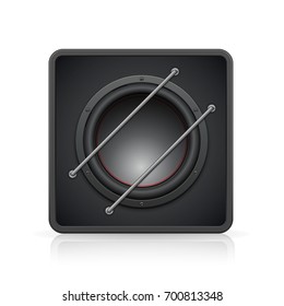 Car subwoofer. Vector illustration