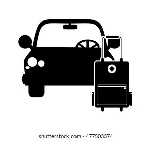 car and suitcase icon