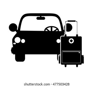 car and suitcase icon