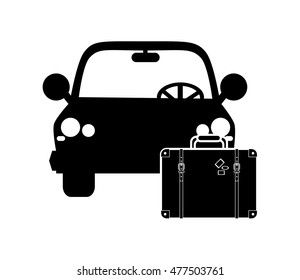 car and suitcase icon