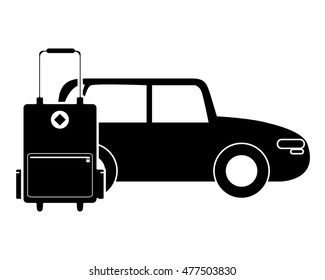 car and suitcase icon