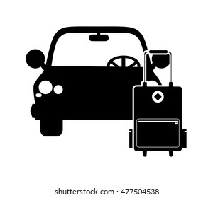 car and suitcase icon
