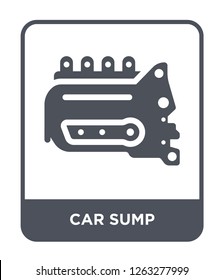car sump icon vector on white background, car sump trendy filled icons from Car parts collection, car sump simple element illustration