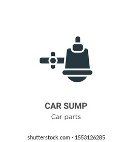 Car sump vector icon on white background. Flat vector car sump icon symbol sign from modern car parts collection for mobile concept and web apps design.