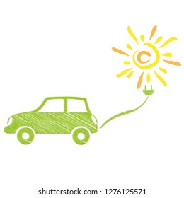 Car and sun logo