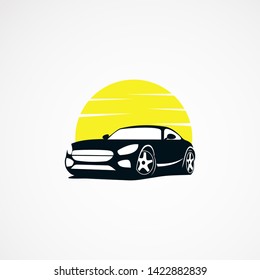 car sun logo designs simple concept, icon, template for business