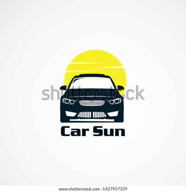 car sun logo designs simple concept, icon,\
element, and template for\
company