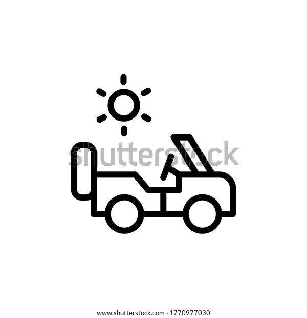 Car, sunny, summer icon. Simple line, outline\
vector elements of vacation icons for ui and ux, website or mobile\
application