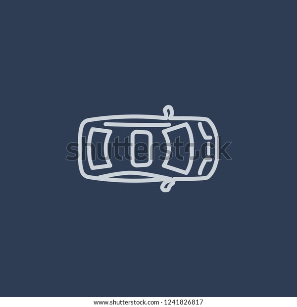 car sunroof or\
sunshine roof icon. car sunroof or sunshine roof linear design\
concept from Car parts collection. Simple element vector\
illustration on dark blue\
background.