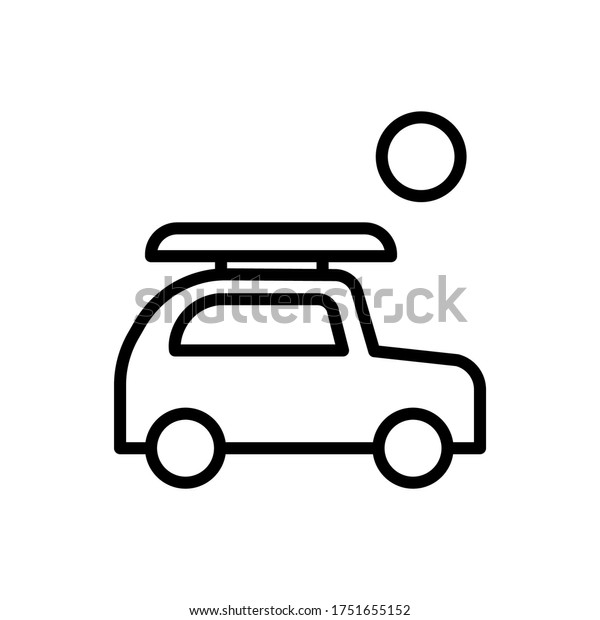 Car,\
surf board icon. Simple line, outline vector elements of camping\
icons for ui and ux, website or mobile\
application