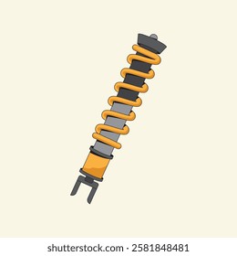 Car suspension cartoon icon illustration