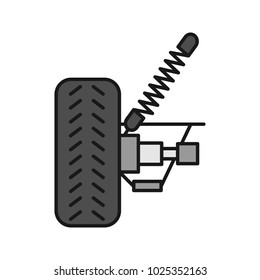 Car suspension color icon. Shock absorber. Isolated vector illustration