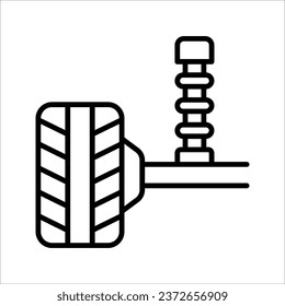 car suspension icon, auto service, repair, car detail, vector illustration on white background