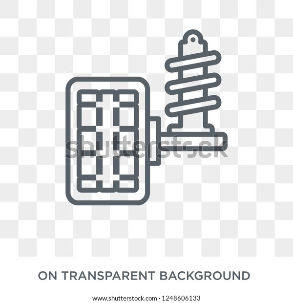 car suspension icon. car suspension design\
concept from Car parts collection. Simple element vector\
illustration on transparent\
background.