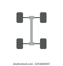 Car suspension icon. Detail of automobile, transport and vehicle. Modification and tuning. Logotype for company and organization, branding. Cartoon flat vector illustration