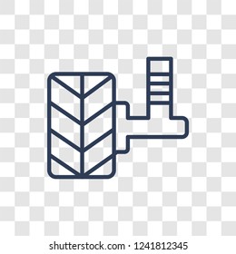 car suspension icon. Trendy linear car suspension logo concept on transparent background from car parts collection
