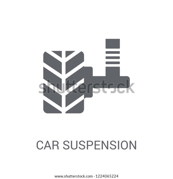 car suspension icon. Trendy\
car suspension logo concept on white background from car parts\
collection. Suitable for use on web apps, mobile apps and print\
media.