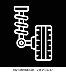 car suspension icon vector outline