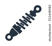 car suspension isolated icon on white background, auto service, repair, car detail 