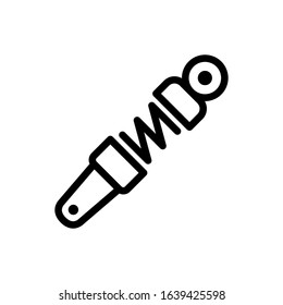 Car suspension line icon vector template