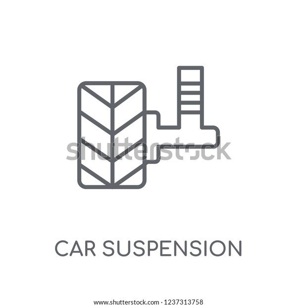 car suspension\
linear icon. Modern outline car suspension logo concept on white\
background from car parts collection. Suitable for use on web apps,\
mobile apps and print\
media.