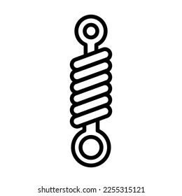 Car Suspension outline vector icon isolated on white background. Car Suspension line icon for web, mobile and ui design