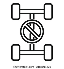 Car suspension service icon outline vector. Auto part. Engine transmission