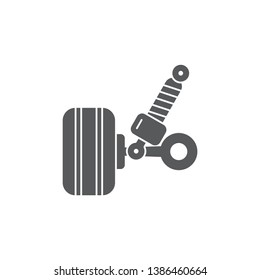 car suspension vector icon concept, design isolated on white background