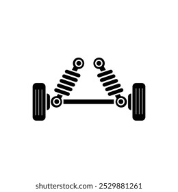Ícone de vetor de suspensão de carro, ícone de borracha de suspensão de carro, Shock Absorber ilustração simples para web e app.eps