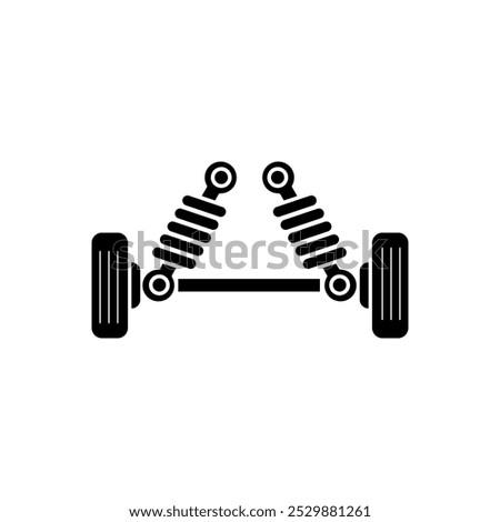 Car suspension vector icon, car suspension rubber icon, Shock Absorber simple illustration for web and app..eps