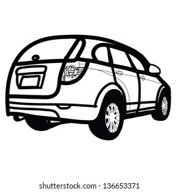 Car SUV - Hand drawn