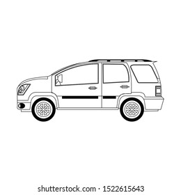 car suv icon over white background, vector illustration