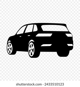 Icono de coche suv conjunto aislado en el fondo. Listo para aplicar a su diseño. Ilustración vectorial.	