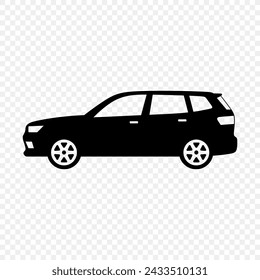 Icono de coche suv conjunto aislado en el fondo. Listo para aplicar a su diseño. Ilustración vectorial.	